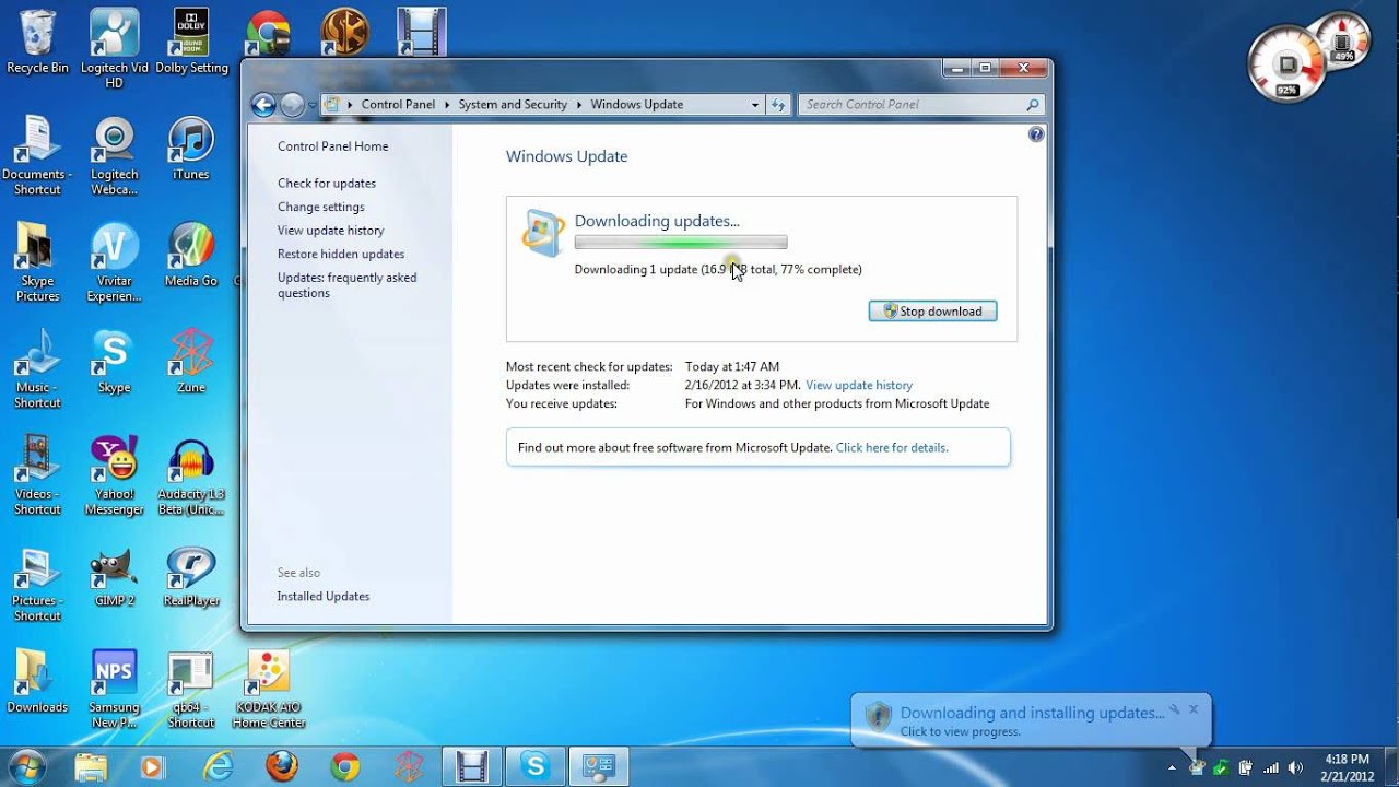 update windows installer windows 7